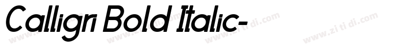 Calligri Bold Italic字体转换